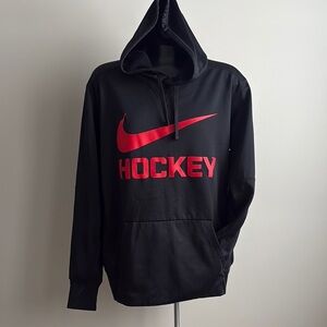 Nike Black Hoodie with Red Logo